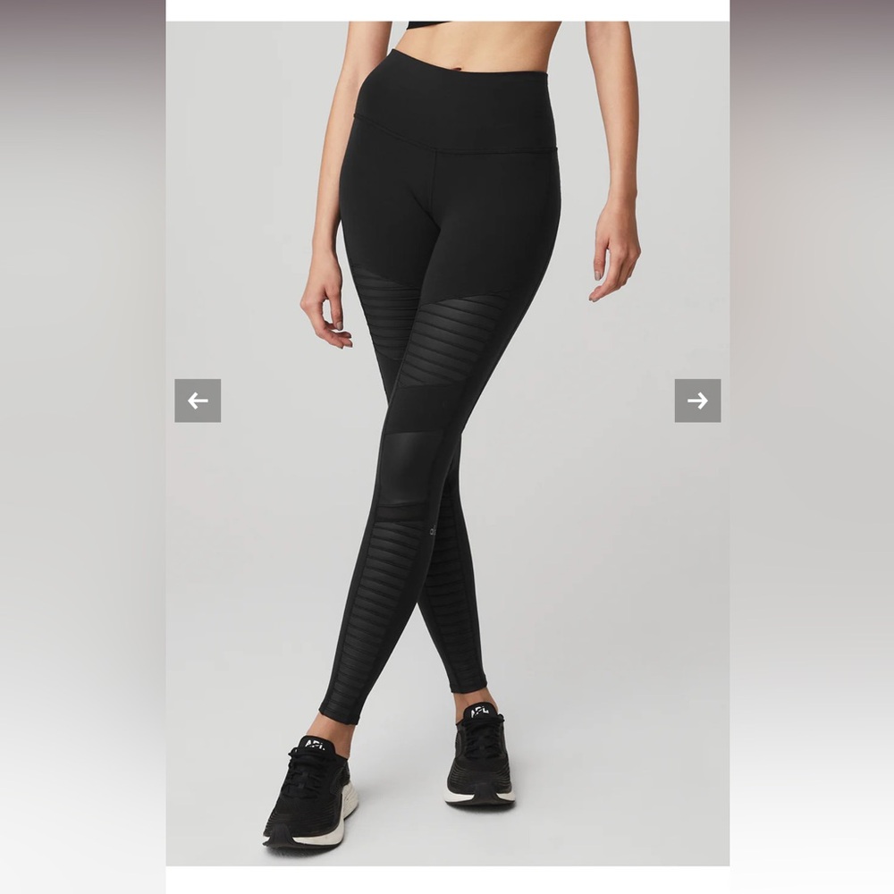 Alo High Waist Moto Legging Army Green Size Small